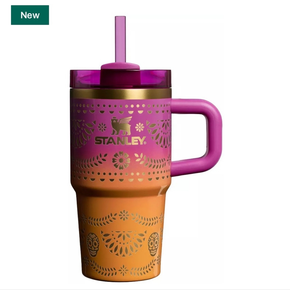 💀 🌅 Día de Los Muertos Day of the dead Stanley Quencher Tumbler 20 oz NWT